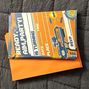 Nerf Gun party invitations